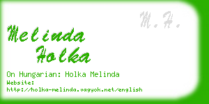 melinda holka business card